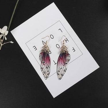 Purple Butterfly Wings Earrings-Your Soul Place